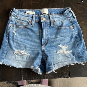 Universal thread jean shorts high rise midi